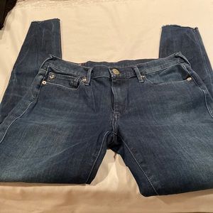 True Religion Women's Skinny Jeans in Dark Blue Wash